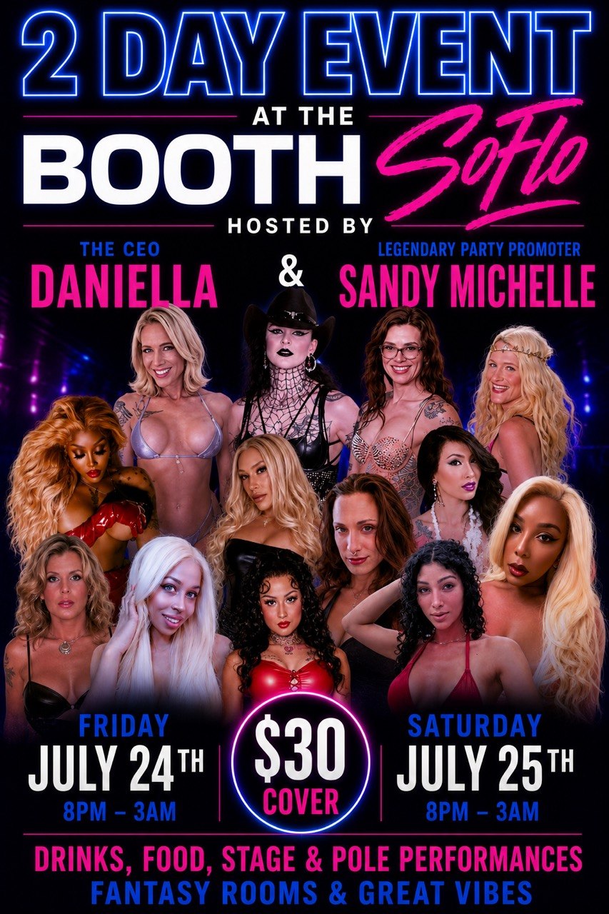 2 Day Event at The Booth SoFlo lineup poster