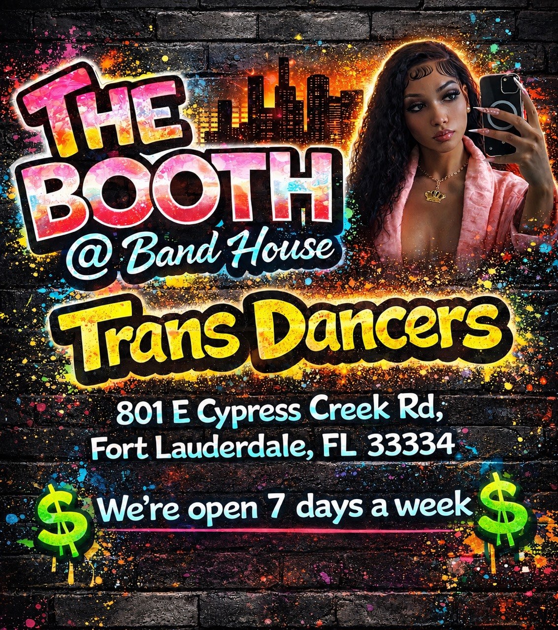 The Booth at Band House trans dancers poster